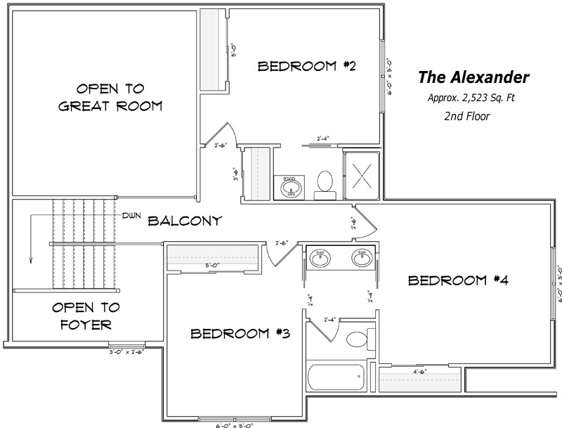 The Alexander 2nd Floor Plan