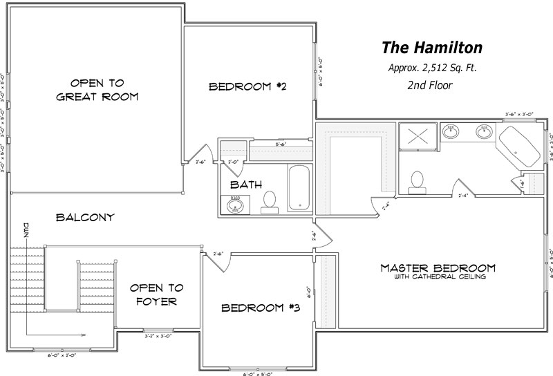 The Hamilton 2nd Floor Plan
