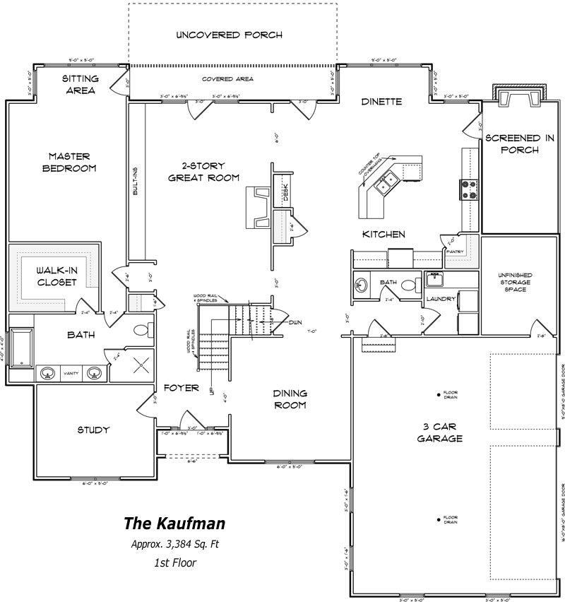 The Kaufman 1st Floor Plan