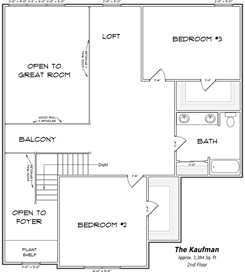 The Kaufman 2nd Floor Plan